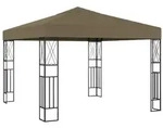 vidaXL Pavillon 3x3 m Taupe Stoff