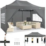 COBIZI Faltpavillon Pavillon 3x4.5 Wasserdicht Stabil, Outdoor Faltbar Garten