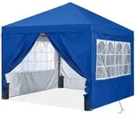 Pavillon 2.5x2.5M Popup Sonnenschutz Rolltasche 2,4X2,4M Wei&szlig;
