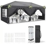 Pavillon 3x6m,One-Touch Pop-up Faltpavillon,Wasserdicht,Winterfest,UV Schutz