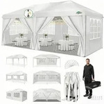 COBIZI Pavillon 3x6 m, Faltpavillon 3x6 wasserdicht stabil Faltzelt Anti-UV...