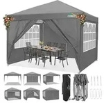 COBIZI Pavillon 3x3 Wasserdicht Stabil mit |8X Heringe & 4X Windseil| UV-Schutz...
