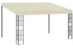 vidaXL Wand-Pavillon 3x4 m Creme Stoff