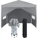FIVMEN Pavillon 2,5x2,5m Faltpavillon mit Seitenteilen und Fenstern und...