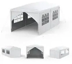 AUFUN Pavillon Wasserdicht 3x6 m Wei&szlig; Gartenpavillon mit 6 Seitenw&auml;nde...