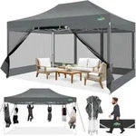 COBIZI Pavillon 3x4.5m Faltpavillon 3x4.5m Wasserdicht Stabil, Pop up Pavillon