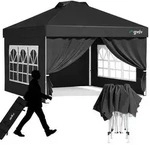 GVDV Pavillon 3x3 - Pop Up Faltpavillon Wasserdicht Stabil Winterfest mit 4