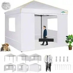 COBIZI Pavillon 3x3 Wasserdicht Stabil Faltpavillon Profi mit 4 Seitenteilen