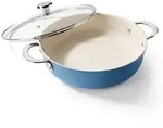 Redchef Schmorpfanne 28cm mit Deckel, Keramikbeschichtet, Induktion, Blau
