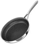 Bratpfanne 24cm Edelstahl Antihaft PFOA-frei Induktion/Gas/Elektro ofenfest