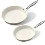 Bratpfannen-Set Keramik-beschichtet 23cm+27cm Induktion-geeignet