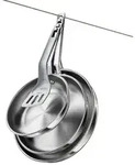 Pfannenset 4-teilig Edelstahl 20/24/28 cm Induktion 3-Schicht-Boden