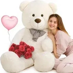 MorisMos 140cm riesen Teddy, gro&szlig; teddyb&auml;r XXL Valentinstag deko b&auml;r, weich...
