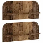 vidaXL Wandregal 2 stk. Altholz 80.5 x 13.5 x 37.5 cm Holzwerkstoff