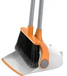 MR.SIGA Besen und Kehrschaufel Set mit langem Stiel, Standbesen mit Kehrschaufel