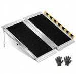 VEVOR Rollstuhlrampe Faltbar 610x745mm, 362,9kg Belastbare Schwellenrampe mit