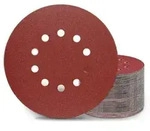 Schleifscheiben 225mm Klett 50 10 Loch K&ouml;rnung 150 Rot P150 50.0