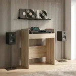 vidaXL DJ Tisch Sonoma-Eiche 82 x 45 x 102 cm Holzwerkstoff