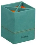 Rhodia Rhodiarama Stiftek&ouml;cher aus Kunstleder, 8x8x11cm - Wassergr&uuml;n 194533C