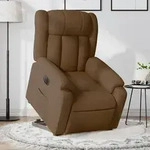 vidaXL Relaxsessel mit Aufstehhilfe Elektrisch Braun Stoff