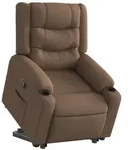 vidaXL Relaxsessel mit Aufstehhilfe Braun Stoff