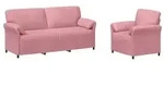 vidaXL Sofa Set 2 stk. Rosa Samt