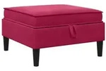vidaXL Sofa-Hocker mit Stauraum Weinrot Samt
