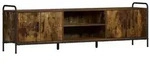 vidaXL TV-Schrank 167,5 x 33 x 50 cm R&auml;uchereiche Holzwerkstoff