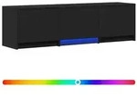 vidaXL Fernsehschrank mit LED Schwarz 140 x 34 x 40 cm Holzwerkstoff