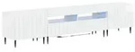vidaXL 5-teiliges LED TV Schrank Hochglanz Wei&szlig; Holzwerkstoff