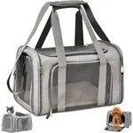 Transporttasche f&uuml;r Katze Hund, Hundetransportbox, Faltbare Katzentransportbox,