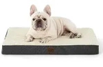 Hundebett orthop&auml;disches waschbar L 76 x B 51 x H 8 cm Grau Beige