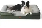 Hundebett orthop&auml;disch Hundesofa L 89 x B 63 x H 17 cm Tannengr&uuml;n