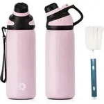 Trinkflasche Edelstahl Magnetdeckel BPAfrei Thermo 1L Rosa 600 ml