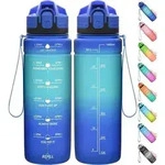 Trinkflasche Auslaufsicher BPAfrei 700 ml Dunkelblau-hellblau