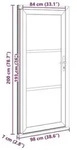 vidaXL Vordert&uuml;r Wei&szlig; 98 x 200 cm PVC
