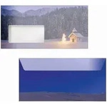 Weihnachtsumschlag DIN lang 90g 50 St&uuml;ck Christmas Chapel