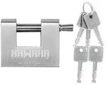 Vorh&auml;ngeschloss Edelstahl D-Form 60mm Keyed Different 5 Schl&uuml;ssel