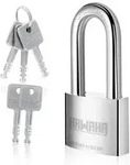 Edelstahl-Vorh&auml;ngeschloss 50mm B&uuml;gel SUS304 5 Schl&uuml;ssel
