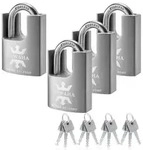 Vorh&auml;ngeschloss Edelstahl 40mm gleichschlie&szlig;end 4er Set