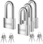 Vorh&auml;ngeschloss Edelstahl 50mm lang, 4er Pack, gleichschlie&szlig;end