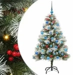 vidaXL K&uuml;nstlicher Weihnachtsbaum Gr&uuml;n und Wei&szlig; 150 cm