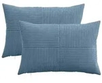 vidaXL Kissenbezug 2 pcs ALMELO Blau 30 x 50 cm Cord