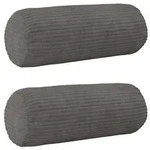 vidaXL Kissenbezug 2 pcs HEERLEN Dunkelgrau &Oslash; 15 x 40 cm Cord