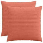 vidaXL Kissenbezug 2 pcs HEERLEN Rot-Orange 65 x 65 cm Cord