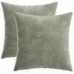 vidaXL Kissenbezug 2 pcs HEERLEN Gr&uuml;n 35 x 35 cm Chenille-Stoff