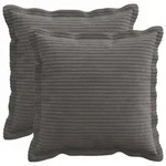 vidaXL Kissenbezug 2 stk. HOUTEN Dunkelgrau 35 x 35 cm Cord