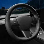 CARODI Nappa-Leder-Lenkradabdeckung, passend f&uuml;r Tesla Model 3 / Tesla Model Y