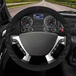 ZATOOTO LKW Lenkradbezug 44-46cm Schwarz 12 Uhr Markierung in Lederoptik