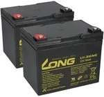 Ersatzakku f&uuml;r Proflex VR300 2x 12V (24V) 36Ah Zyklenfest AGM Long